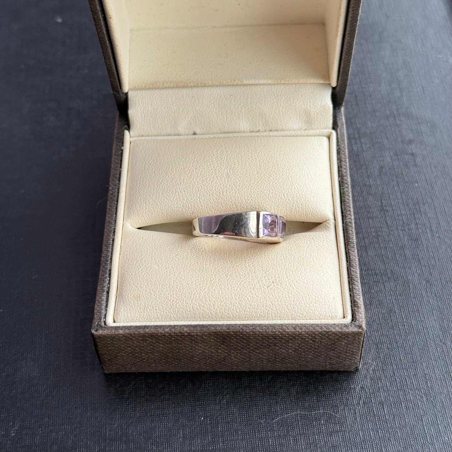 Sterling Silver Amethyst Ring.