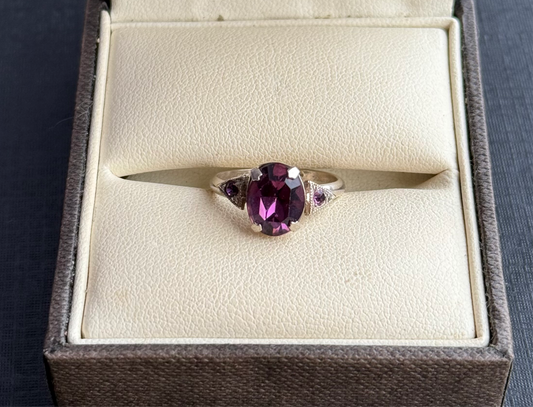 Sterling Silver Purple Gem Ring