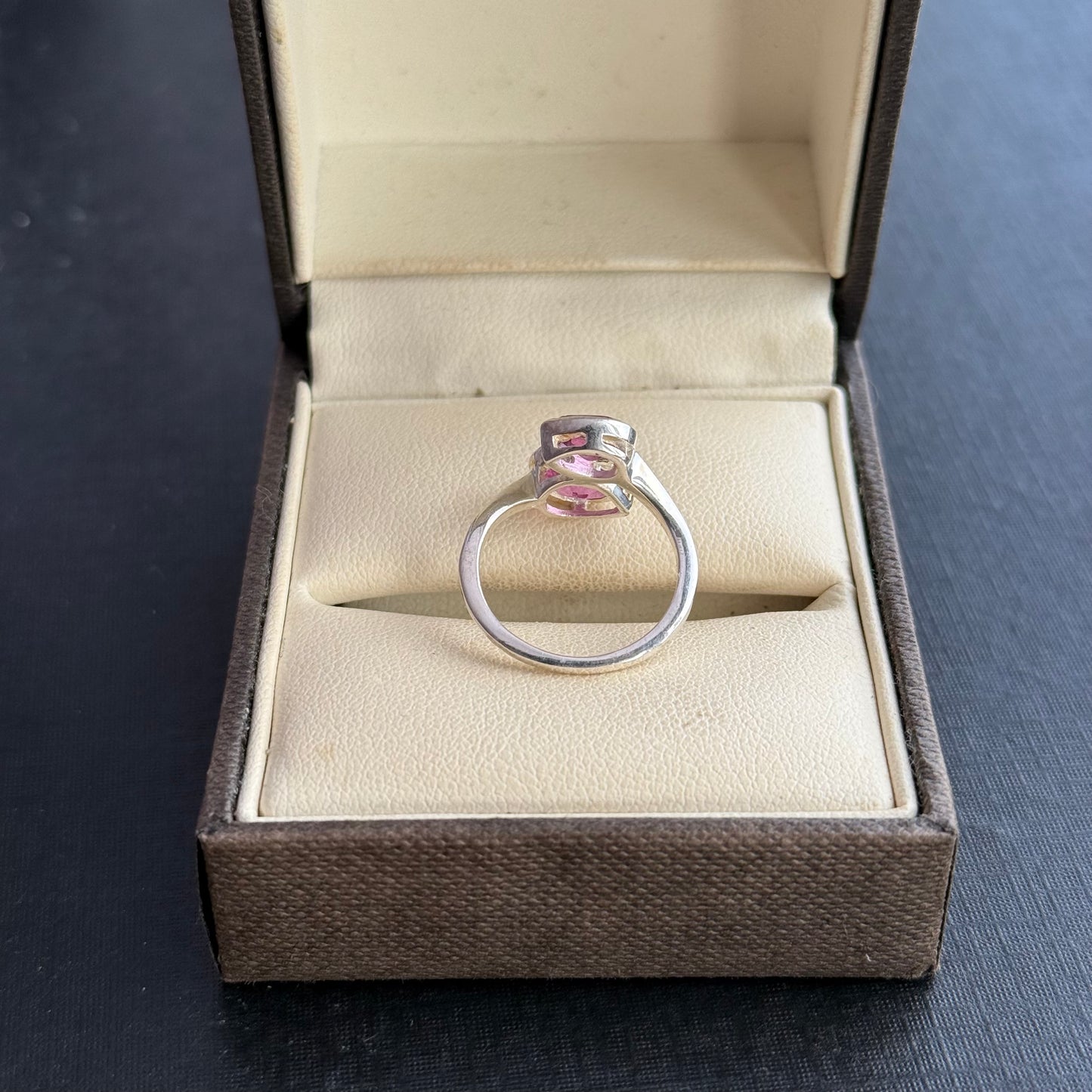 Sterling Silver Pink Gem Ring